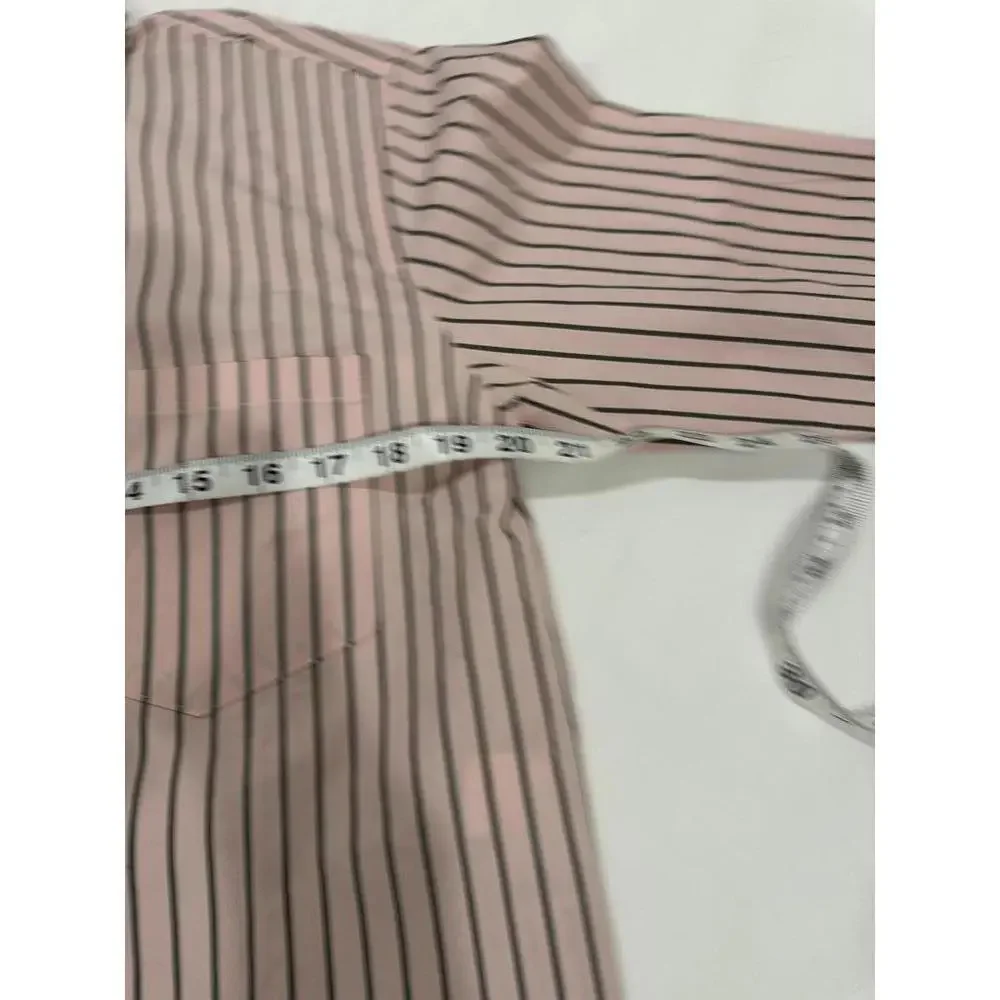 NWT Banana Republic Pink Mini Stripe Classic Poplin Button Up Shirt- Size Small - Picture 9 of 9